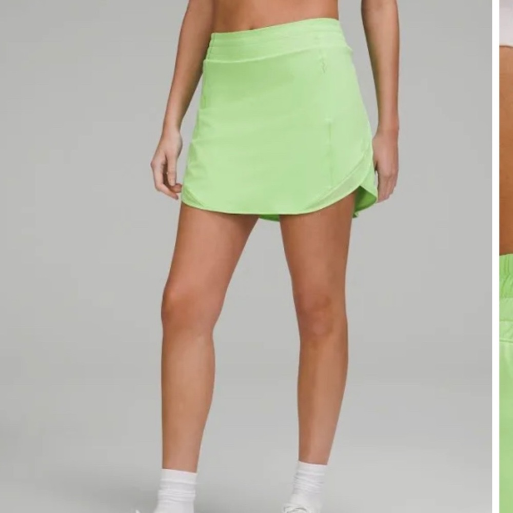 Lululemon hotty hot HR skort neon green! Brand new